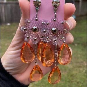 Tarina Tarantino Lucite Flower Chandelier